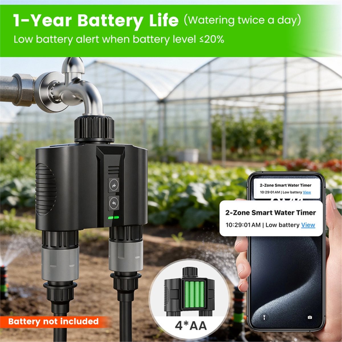Smart Garden Hose Valve - Y17A 1 Set WiFi Water Timer