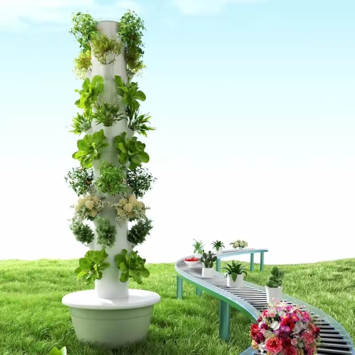 Hydroponic Grow Pod - Vertical Hydroponic Grow Tower Aeroponic Tower