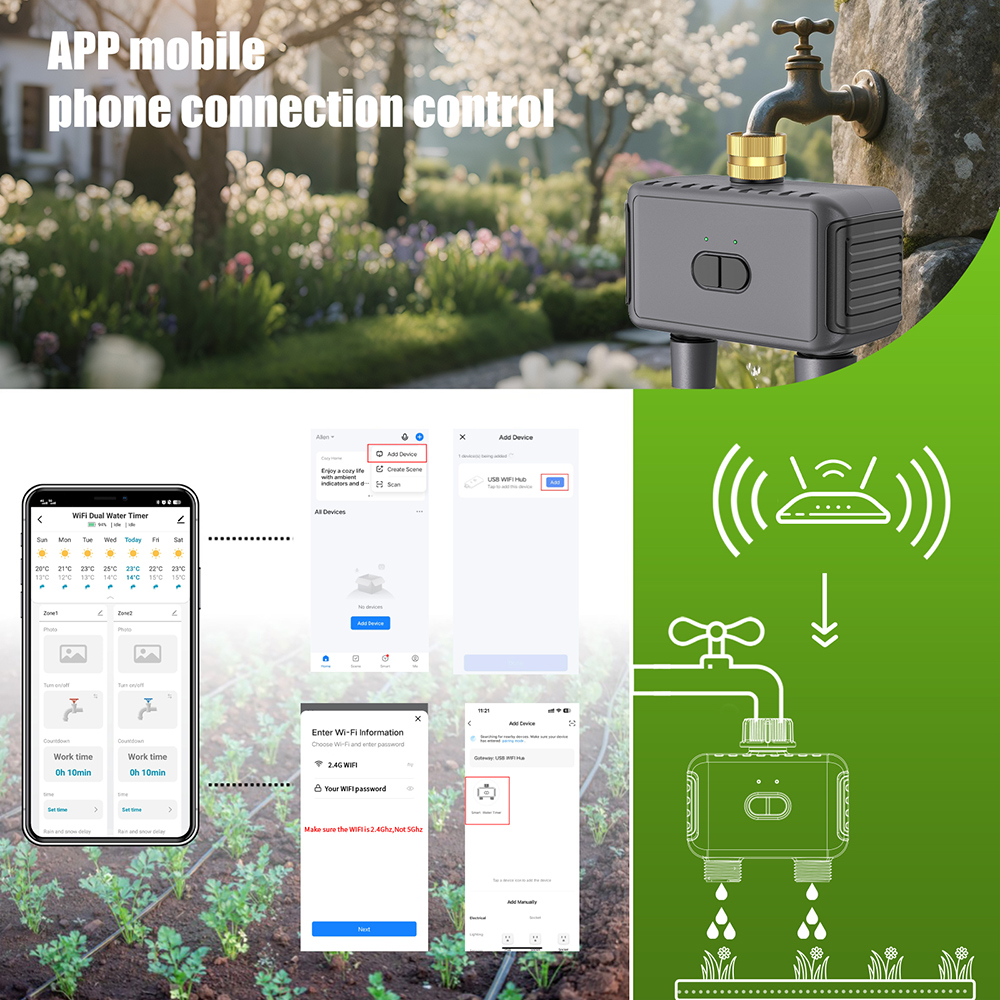 Tuya WiFi Water Timer Smart 2  - огляд і ціна Smart Garden Iot
