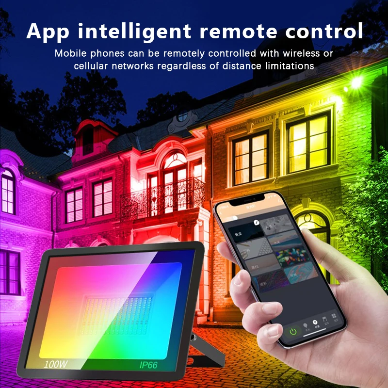 RGB TUYA Floodlight Smart APP  - огляд і ціна Smart Garden Drawing