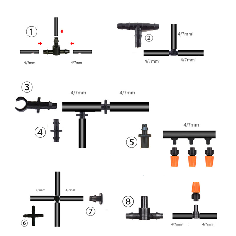50pcs Garden Drip Irrigation F - огляд і ціна Smart Garden Sprinkler System