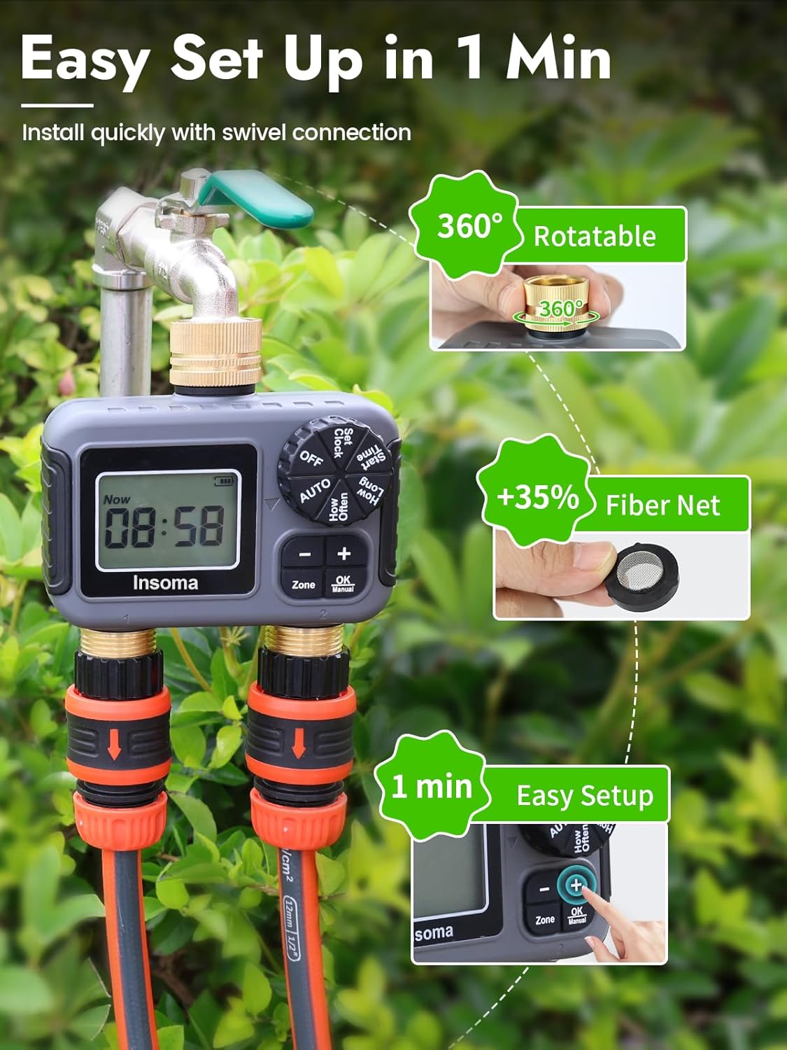 Dual Outlets Smart Irrigation  - огляд і ціна Smart Garden Iot