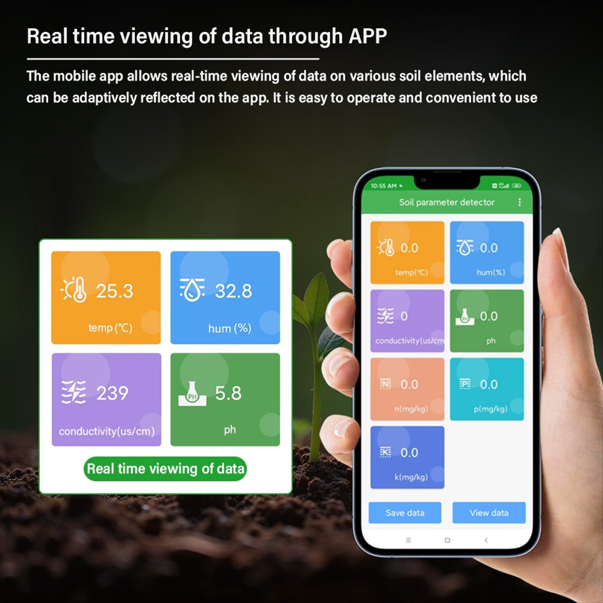 A08I Soil PH Meter Moisture Te - огляд і ціна Smart Garden Nutrients