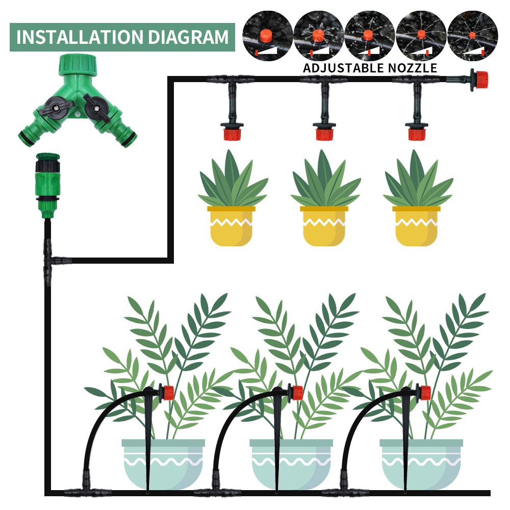 Greenhouse 15M-30M DIY Drip Ir - огляд і ціна Smart Garden Sprinkler System