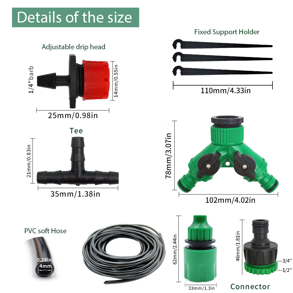 Greenhouse 15M-30M DIY Drip Ir - огляд і ціна Smart Garden Sprinkler System