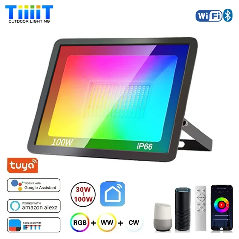 RGB TUYA Floodlight Smart APP  - огляд і ціна Smart Garden Drawing