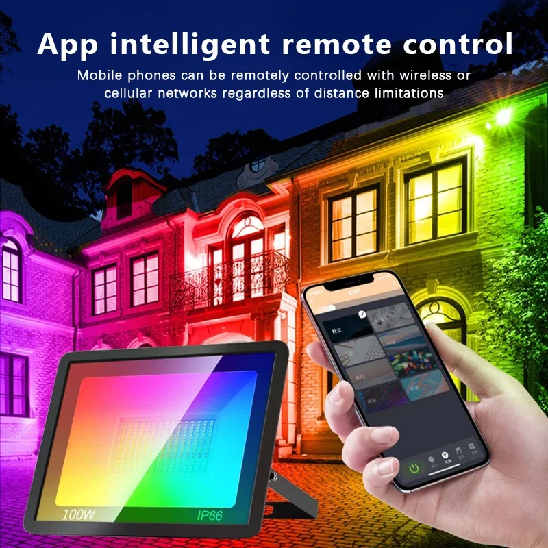 RGB TUYA Floodlight Smart APP  - огляд і ціна Smart Garden Drawing