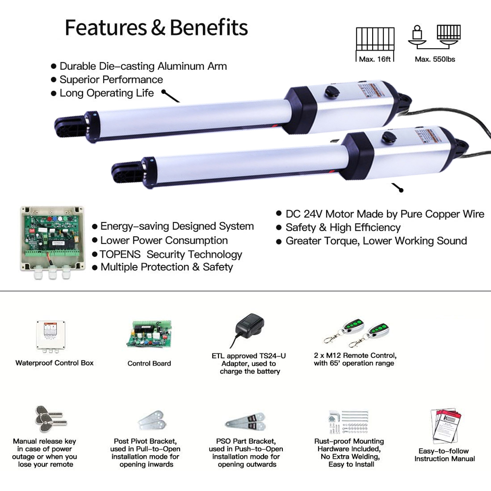 MK702 200KG Auto Swing Gate Op - огляд і ціна Smart Garden Smart Fence