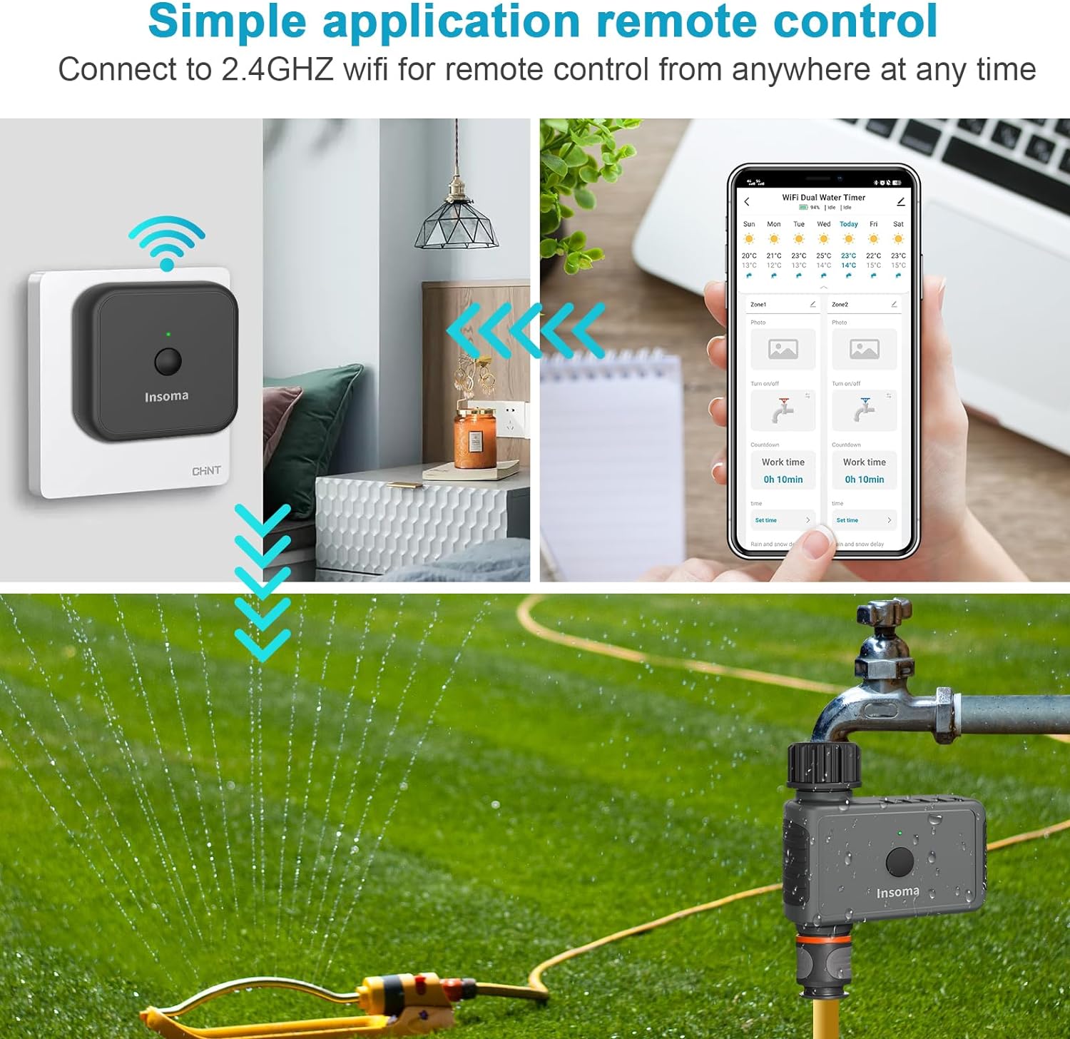 Insoma Wifi Automatic Sprinkle - огляд і ціна Smart Garden Iot