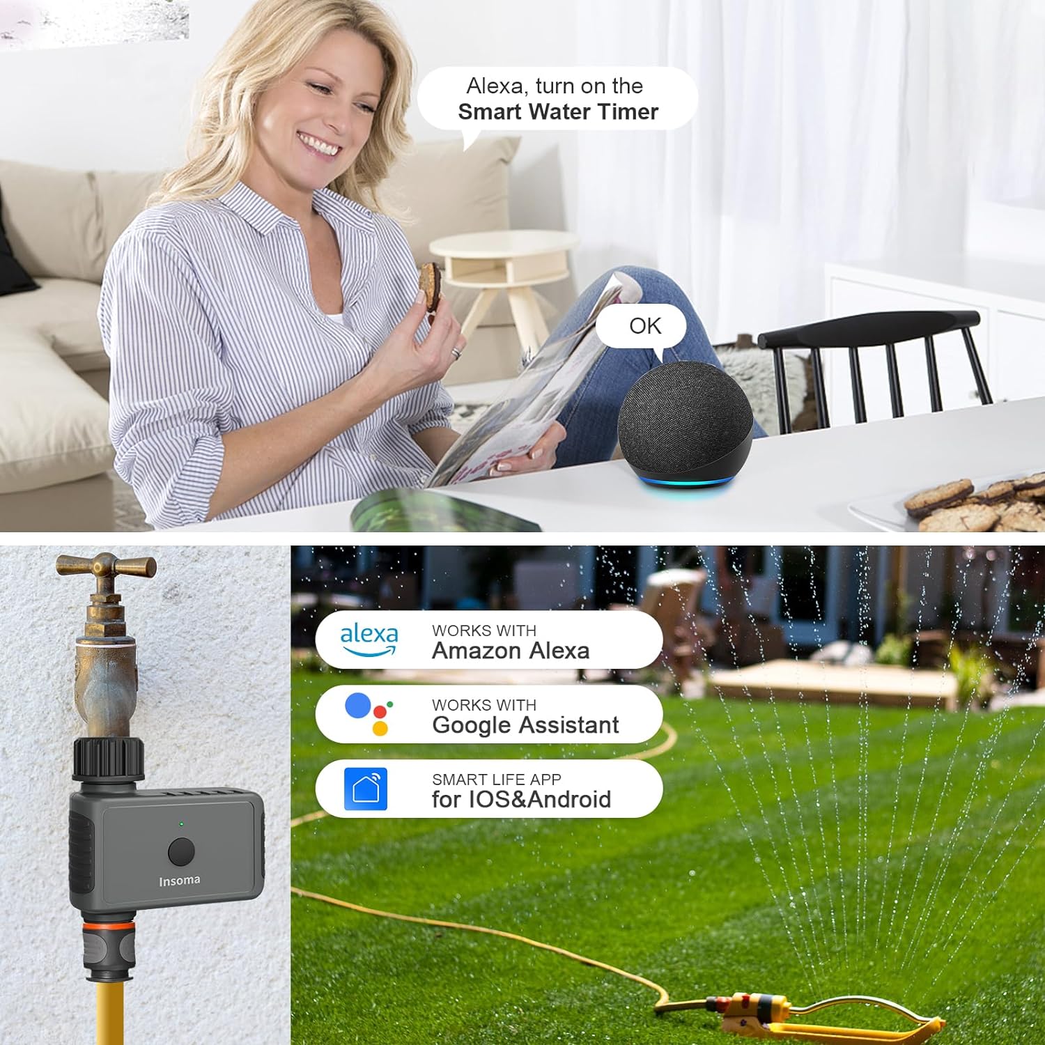 Insoma Wifi Automatic Sprinkle - огляд і ціна Smart Garden Iot