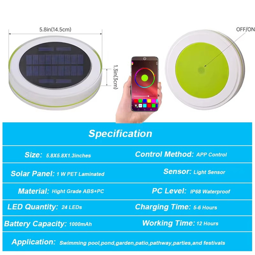 Solar LED Water Float Light Ou - огляд і ціна Smart Garden Led Lights