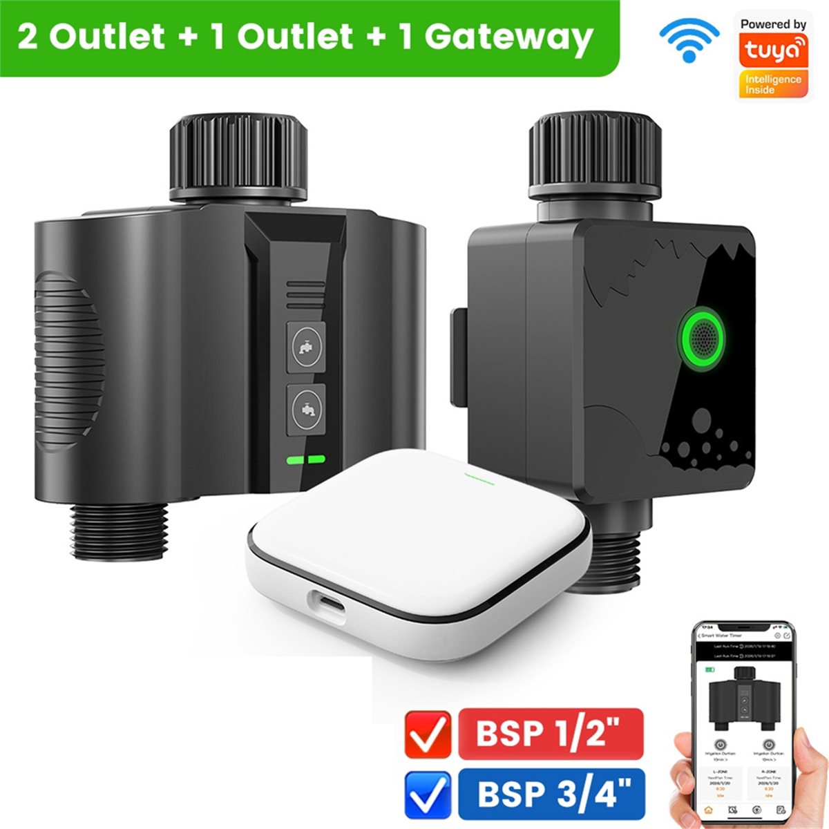 Y17A 1 Set WiFi Water Timer fo - огляд і ціна Smart Garden Hose Valve
